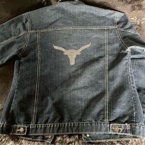 Katydid Dark Blue Jean Jacket with Silver Embellishment